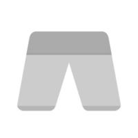 Shorts Flat Greyscale Icon vector