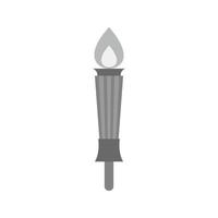 Museum Torch Flat Greyscale Icon vector