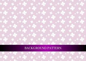 Lucky cute four leaf clover pattern pink background vector