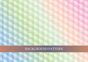 Soft colorful pastel seamless cube geometric abstract background vector