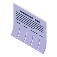 Memo icon, isometric style vector