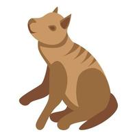 icono de gato juguetón doméstico, estilo isométrico vector