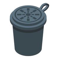 Espresso capsule icon, isometric style vector