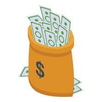 Money inheritance icon, isometric style vector