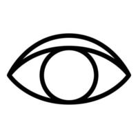 icono de ojo ciego humano, estilo de esquema vector