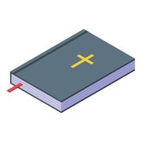 Justice book icon, isometric style vector