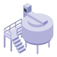 Cheese production tank icon, isometric style vector