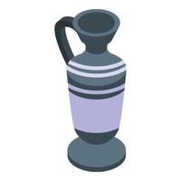 Amphora pitcher icon, isometric style vector