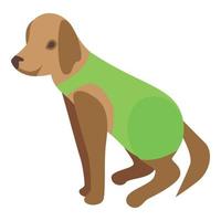 Puppy dress icon, isometric style vector