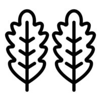 Bio arugula icon, outline style vector