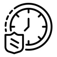 icono de fiabilidad de tiempo, estilo de contorno vector