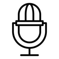 Gamer microphone online stream icon, outline style vector