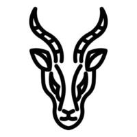 Impala gazelle icon, outline style vector