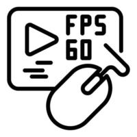 Stream online gaming icon, outline style vector