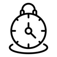 icono de reloj de alarma de trabajo, estilo de esquema vector