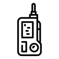 Walkie talkie rescuer icon, outline style vector