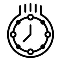 Fast stopwatch icon, outline style vector