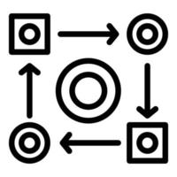Adaptation change icon, outline style vector
