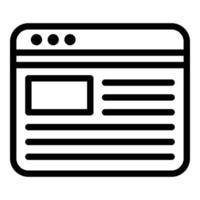 Web subscription icon, outline style vector