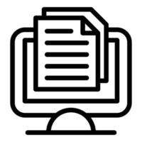 Web doc subscription icon, outline style vector