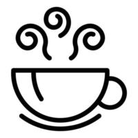 icono de taza de espresso, estilo de esquema vector