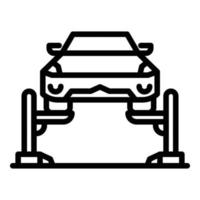 Mechanic car lift icon, outline style vector