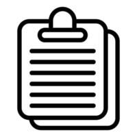 Contract writing icon, outline style vector