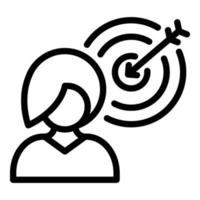 Student job target icon, outline style vector