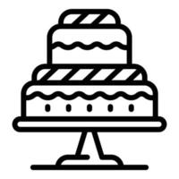 Decoration cream cake icon, outline style vector