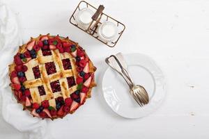 Berry lattice pie photo