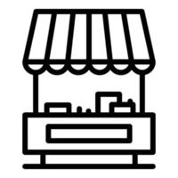 icono de la tienda en línea del cliente, estilo de contorno vector