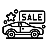 Car auction icon, outline style vector