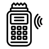 Wireless payment icon, outline style vector