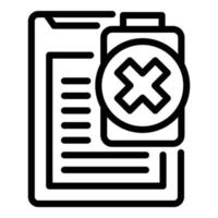 Dead battery tablet icon, outline style vector