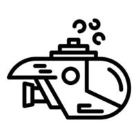 Bathyscaphe icon, outline style vector