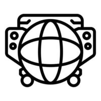Underwater bathyscaphe icon, outline style vector