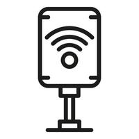 Wlan access icon, outline style vector