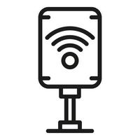 icono de acceso wlan, estilo de esquema vector