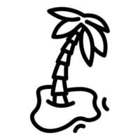 Palm turkey icon, outline style vector