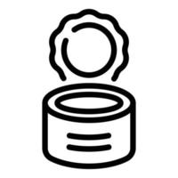 Canned feed icon, outline style vector