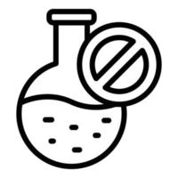 Round flask icon, outline style vector
