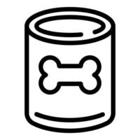 Puppy canned food icon, outline style vector