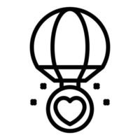 Global help charity icon, outline style vector