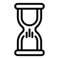 Time management icon, outline style vector