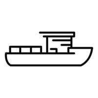 Modern vessel icon, outline style vector