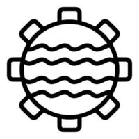 Hydro power icon, outline style vector