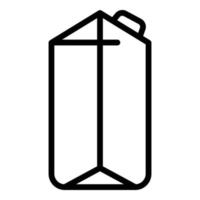 Eco milk pack icon, outline style vector