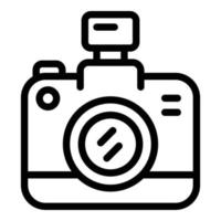 Camera actualization icon, outline style vector