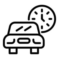 icono de consumo inteligente de coche, estilo de esquema vector