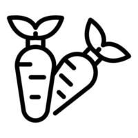 Organic carrots icon, outline style vector